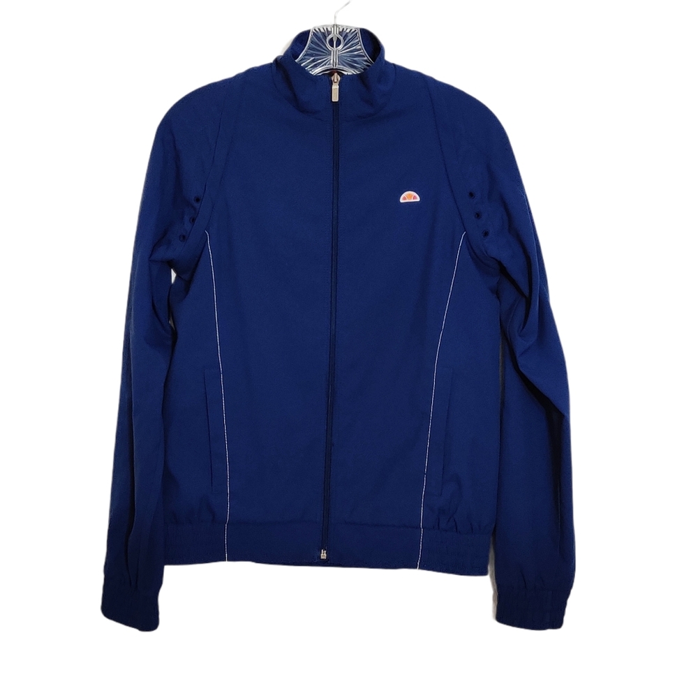 Ellesse Blue Zip Up Jacket Long Sleeve Logo Size S